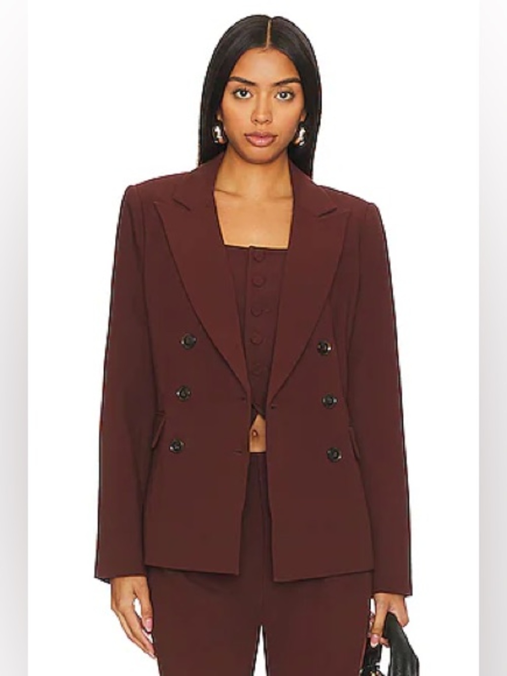 PAIGE Malbec Blazer In Mahogony Size 4